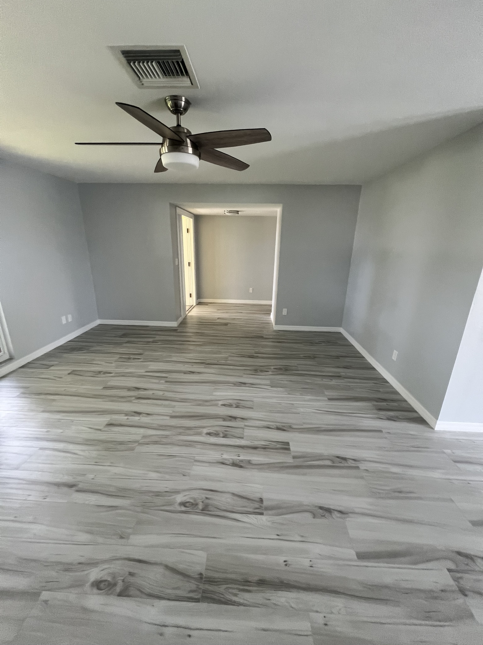 Sheetrock walls replaced minimum 4 foot high throughout house and interior repainted