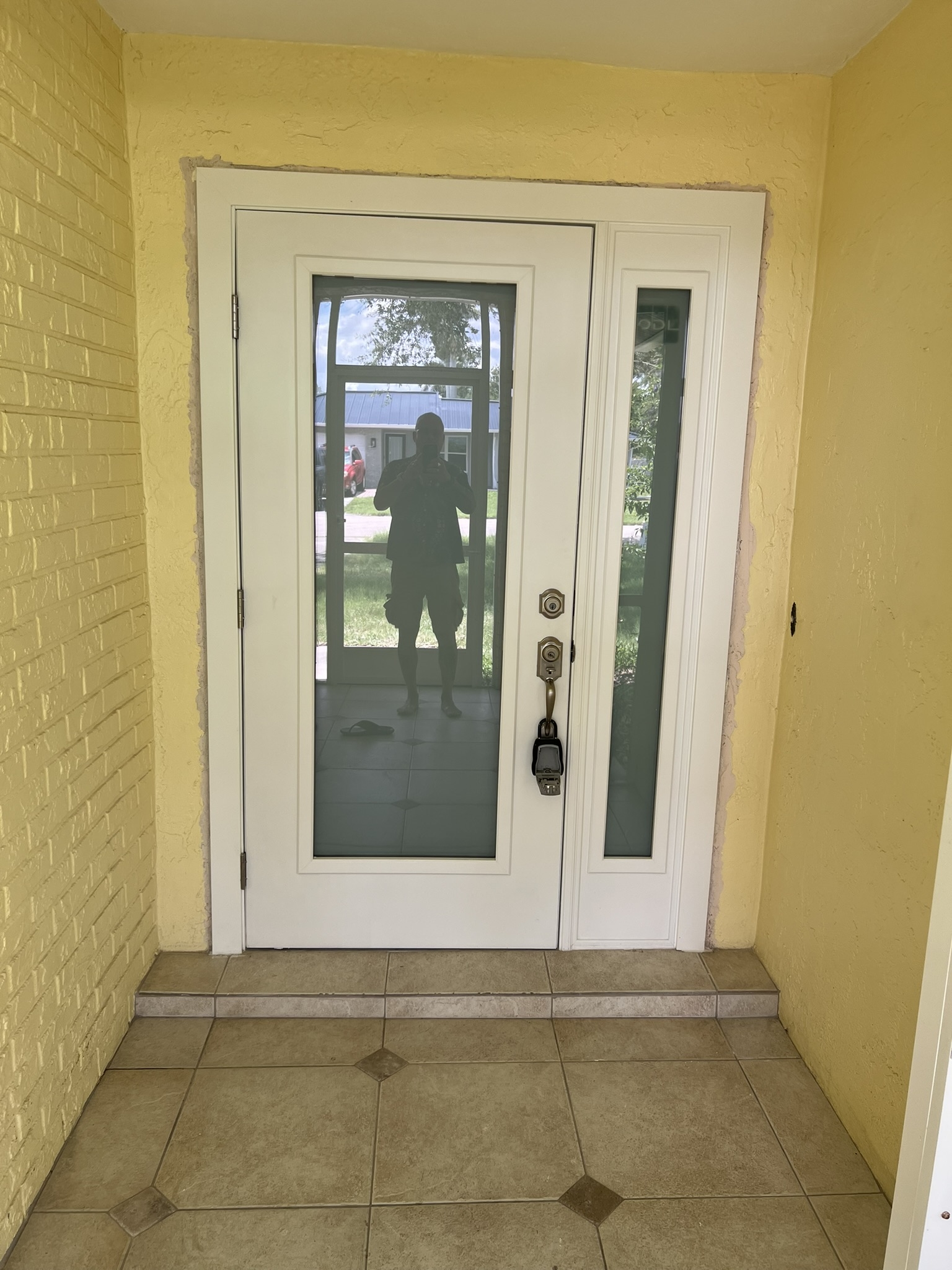 New front door with impact resistant glass